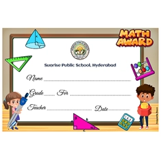 School Maths Award 6 x 9 Inches